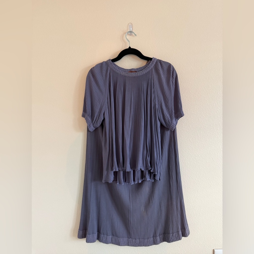 Missoni vintage set lettuce edge top and full length skirt lilac lavender purple